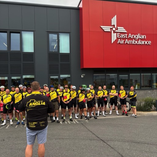 production bureaus sponsorship supporting norfolk lap of anglia raising awareness for east anglian air ambulance